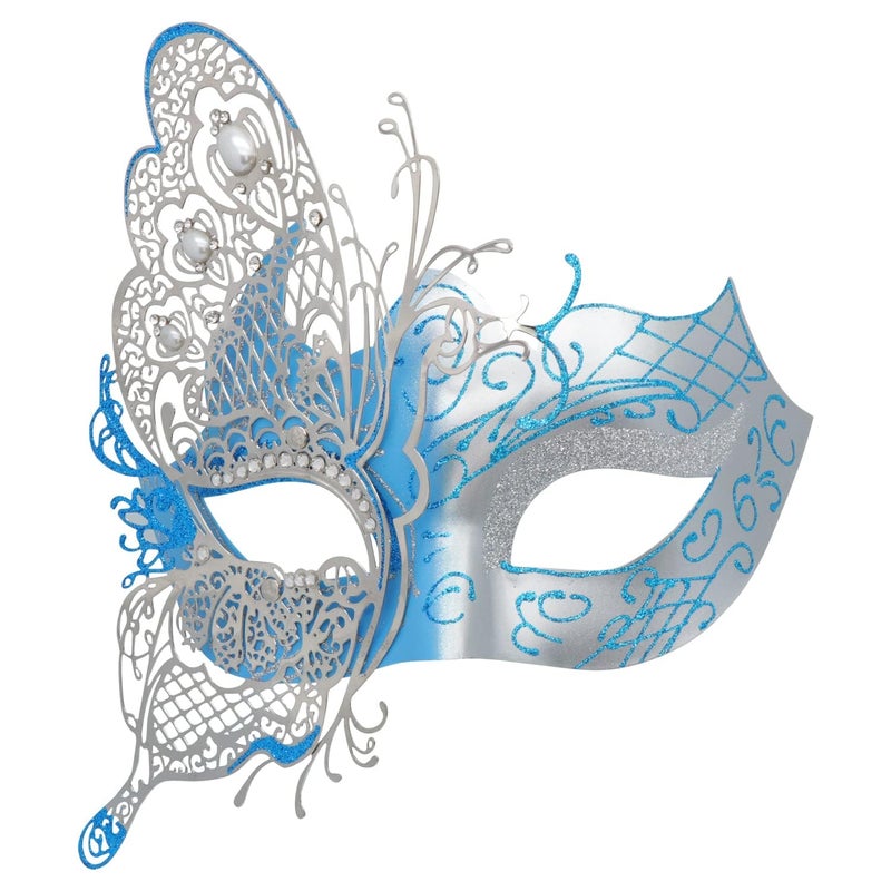 Coddsmz Mysterious Venetian Butterfly Shiny Butterfly Lady Masquerade Halloween Mardi Gras Party Mask - Image 1